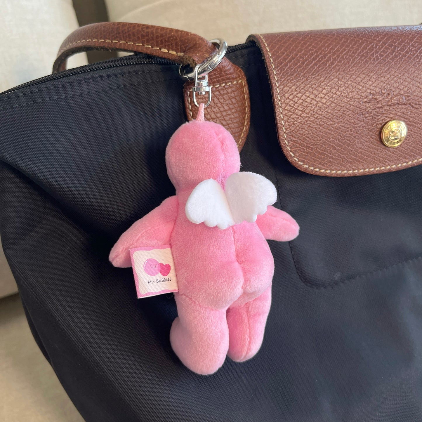 Mr.Bubbles Angel Plush Keychain