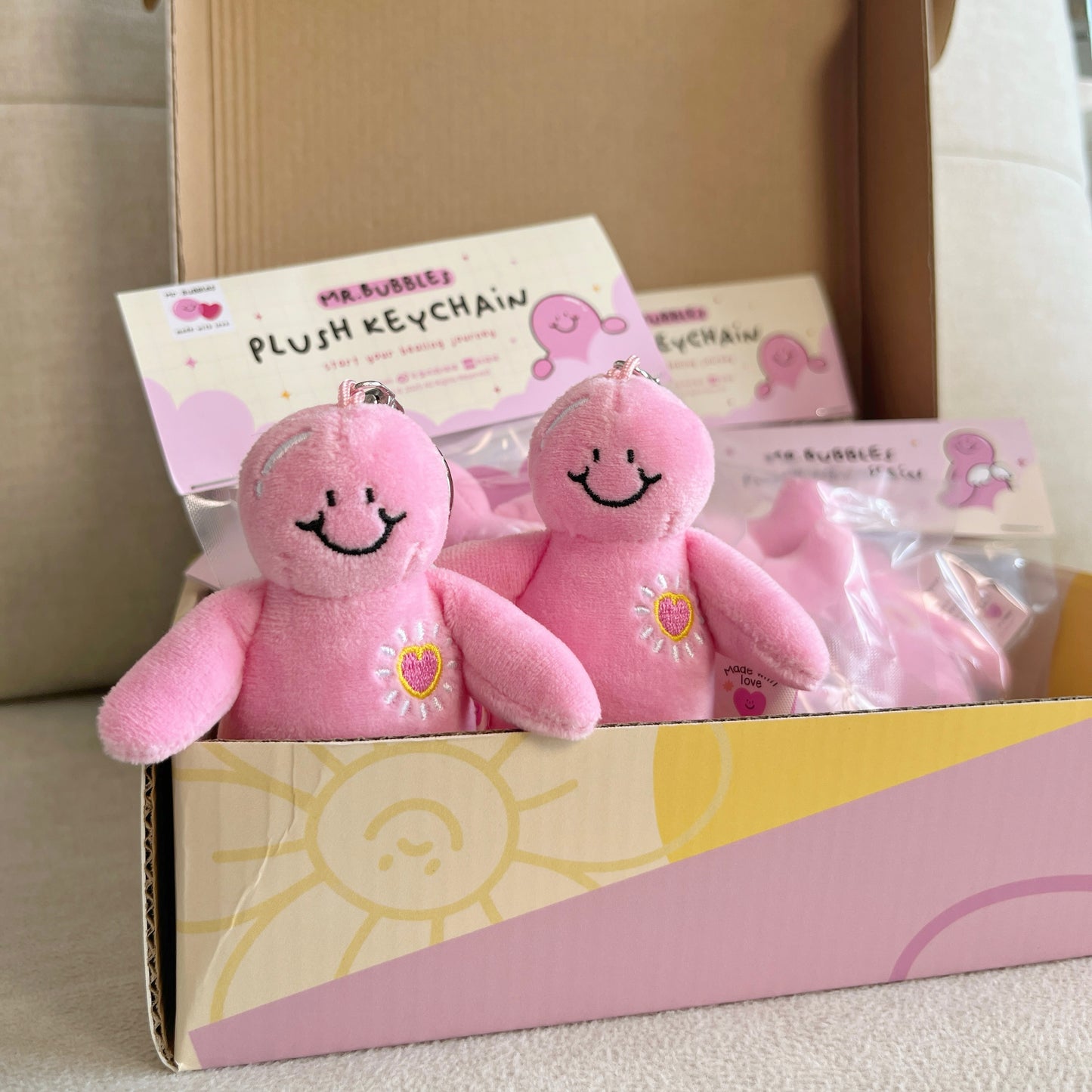 Mr.Bubbles Angel Plush Keychain