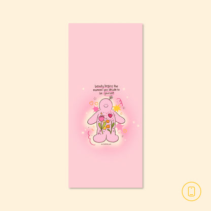 Beauty Begins When You Are Yourself Wallpaper