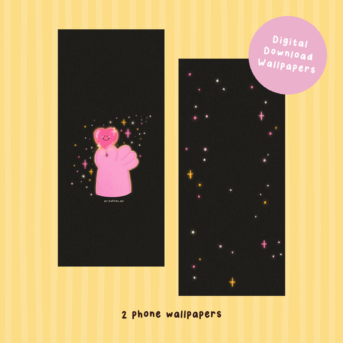 Digital Download | Hearts in the Dark Phone Wallpapers
