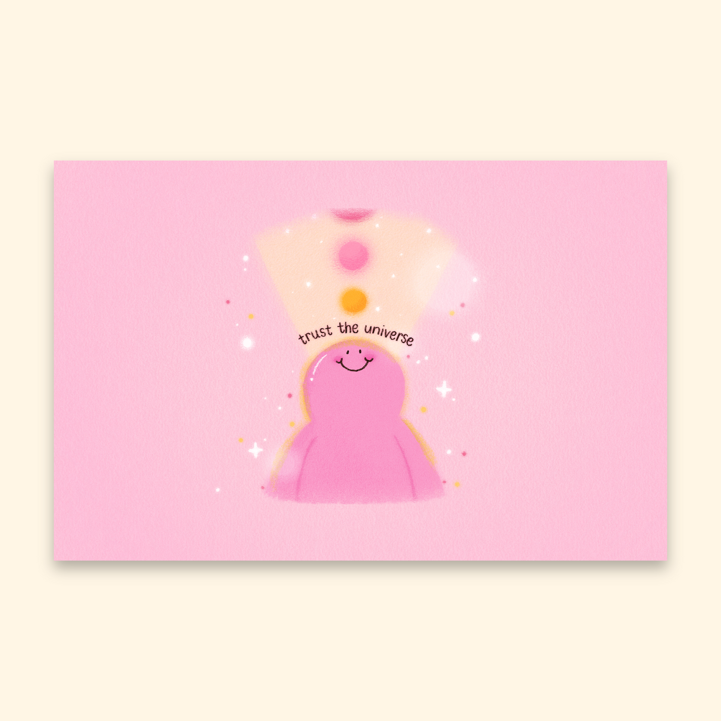 Mr.Bubbles illustrated character pastel pink desktop wallpaper