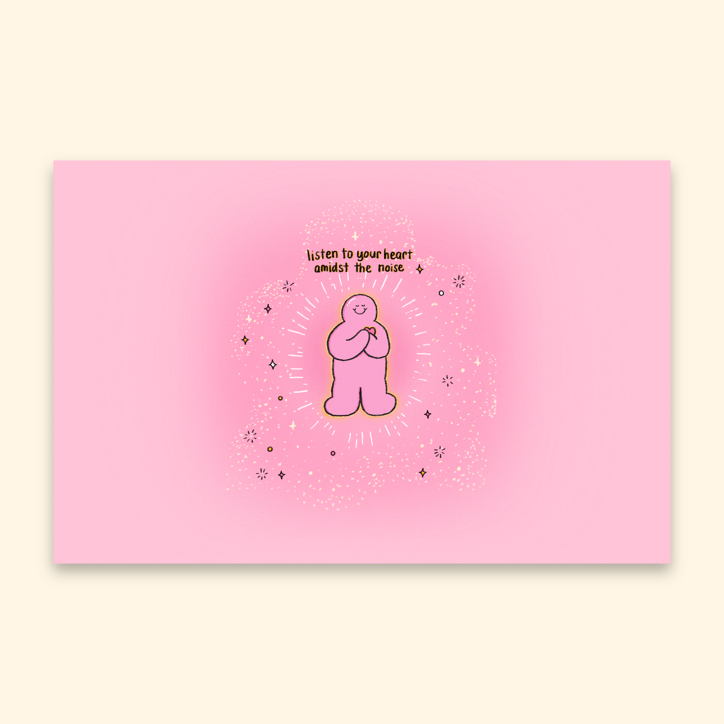 Mr.Bubbles illustrated character pastel pink desktop wallpaper