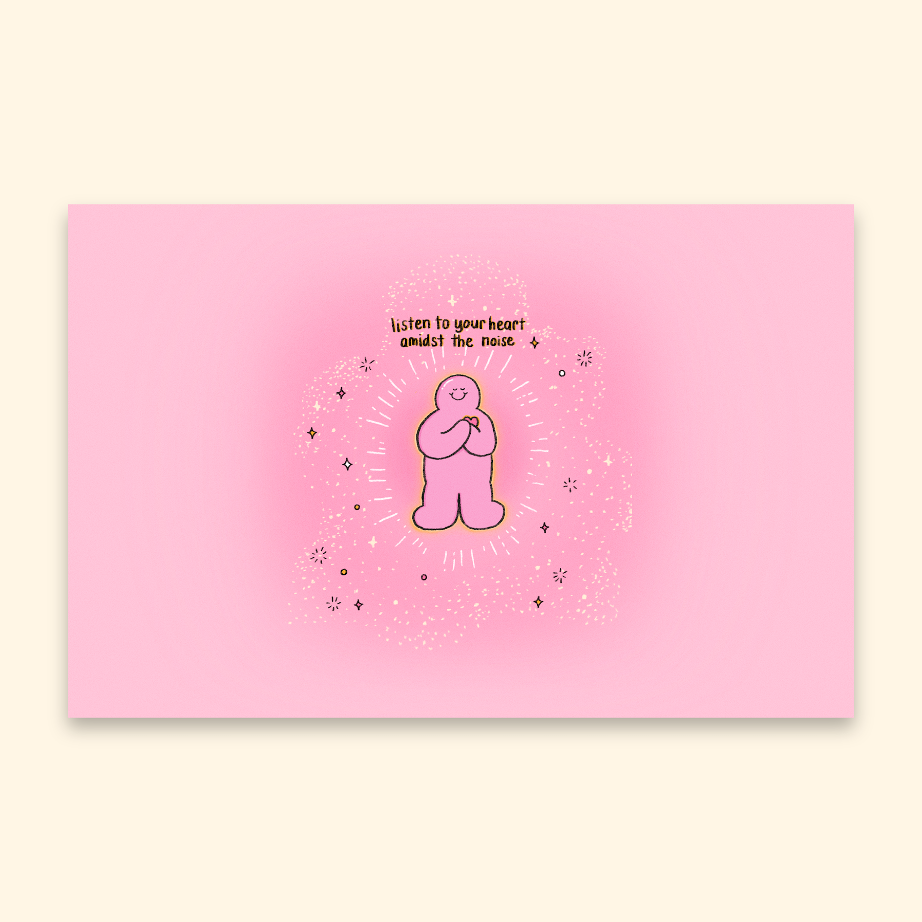 Mr.Bubbles illustrated character pastel pink desktop wallpaper